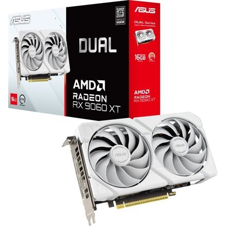 Asus Videokártya - AMD DUAL-RX9060XT-16G-WHITE