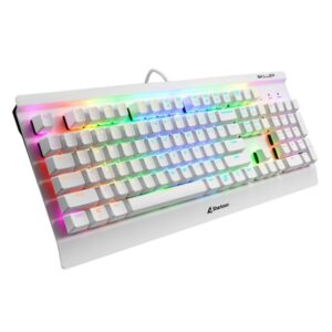 Sharkoon Billentyűzet Mechanikus - Skiller SGK3 WhiteBlue (Kailh Blue mechanika; Világítás; fehér; angol)