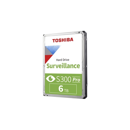 Toshiba Belső HDD 3.5 - S300 PRO Surveillance 6TB (Bulk; Biztonságtechnikai rögzítőkbe; 512MB  7200RPM)