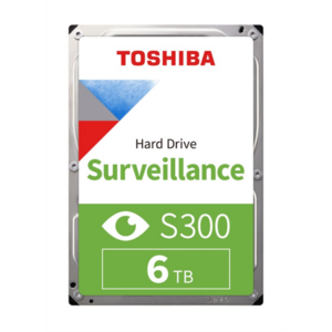Toshiba Belső HDD 3.5 - S300 Surveillance 6TB (Bulk; Biztonságtechnikai rögzítőkbe; 128MB  5400RPM)