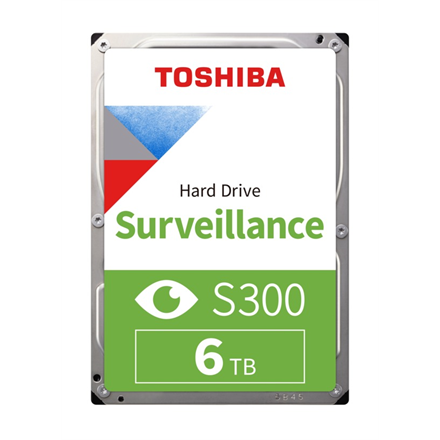 Toshiba Belső HDD 3.5 - S300 Surveillance 6TB (Bulk; Biztonságtechnikai rögzítőkbe; 128MB  5400RPM)